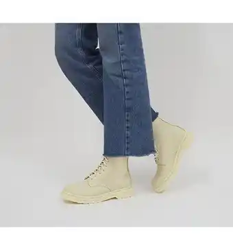 Office Dr. martens 8 eyelet lace up boots toile cream virginia offer