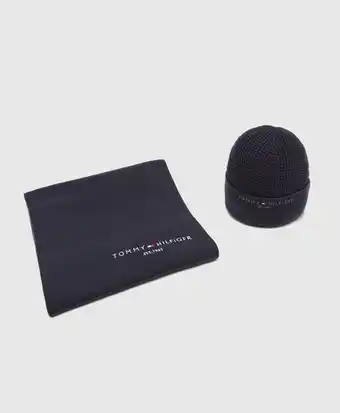 Scotts Tommy hilfiger men's horizon scarf & beanie set - navy, navy offer