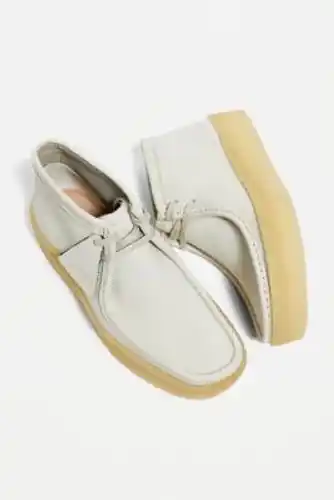 Clarks wallabee cup white nubuck shoes - white uk 4 at urban outfitters