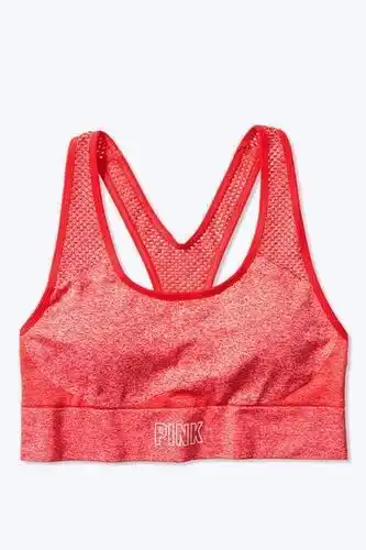 Victoria's Secret Victorias secret pink victoria's secret pink red pepper seamless medium support sports bra - red pepper offer