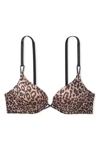 Victoria's Secret Victoria's secret classic brown leopard add 2 cups smooth push up bra - classic brown leopard offer