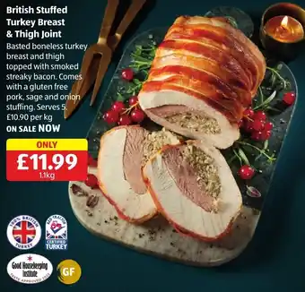 Aldi British Stuffed Turkey Breast & Thigh Joint 1.1kg offer