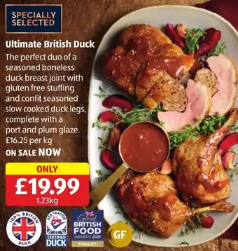 Aldi Ultimate British Duck 1.23kg offer