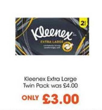 Centra Kleenex Extra Large twin Pack offer