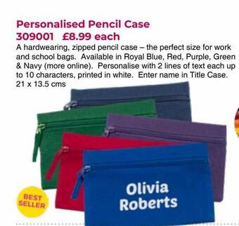 Mulberry Bush Personalised pencil case offer
