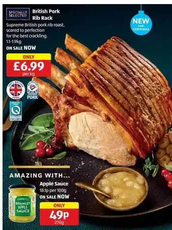 Aldi British pork rib rack offer