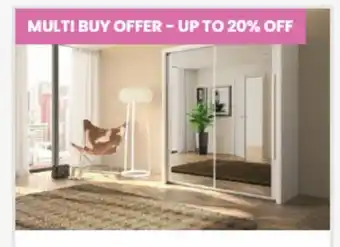 Bensons for Beds Bensons For Beds Bergen 2 Door Sliding Wardrobe offer