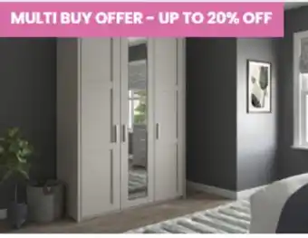 Bensons for Beds Bensons For Beds Alster 3 Door 1 Mirror Hinged Wardrobe offer