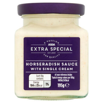 Asda Asda extra special horseradish sauce with single cream offer