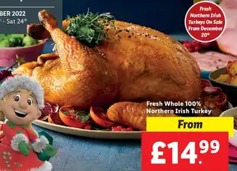 Lidl Fresh Whole 100% Northern Irish Turkey offer