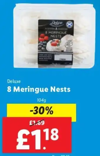 Lidl Deluxe 8 Meringue Nests offer