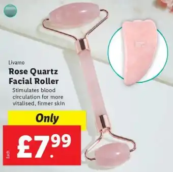 Lidl Livarno Rose Quartz Facial Roller offer