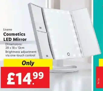 Lidl Livarno Cosmetics LED Mirror Dimensions: 28x 18x 12cm offer
