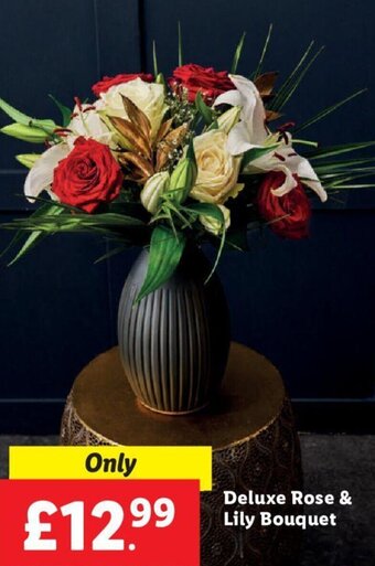 Lidl Deluxe Rose & Lily Bouquet offer