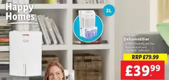 Lidl Silentnight Dehumidifier 600ml capacity per day offer