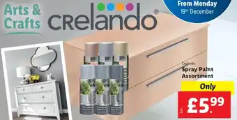 Lidl Crelando Spray Paint Assortment offer