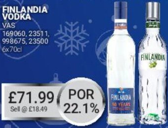 Bestway Finlandia Vodka 6x70cl offer