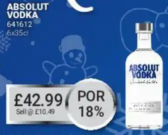 Bestway Absolut Vodka 6x35cl offer
