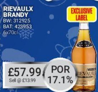 Bestway Rievaulx Brandy 6x70cl offer
