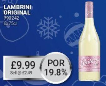 Bestway Lambrini Original 6x75cl offer