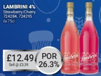 Bestway Lambrini 4% Strawberry/Cherry 6x75cl offer