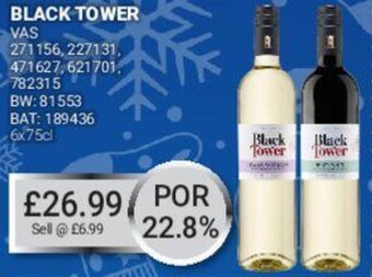 Bestway Black Tower 6x75cl offer