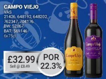 Bestway Campo Viejo 6x75cl offer