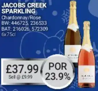 Bestway Jacobs Creek Sparkling Chardonnay/Rose 6x75cl offer