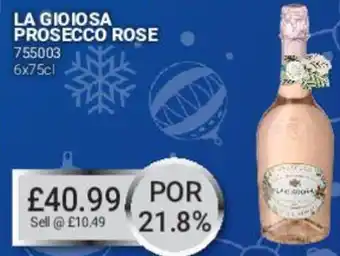 Bestway La Gioiosa Prosecco Rose 6x75cl offer