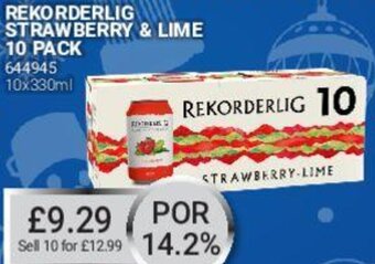 Bestway Rekorderlig Strawberry & Lime 10 pack 10x330ml offer