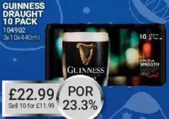 Bestway Guinness Draught 10 pack 3x10x440ml offer