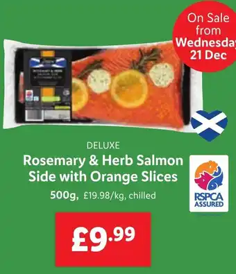 Lidl Rosemary & Herb Salmon Side with Orange Slices offer