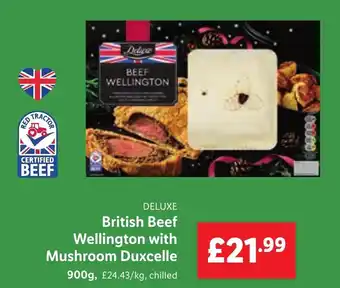 Lidl British Beef Wellington with Mushroom Duxcelle 900g offer