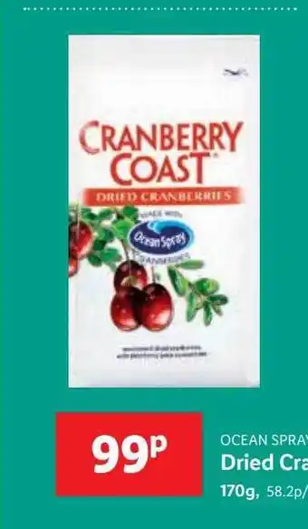 Lidl Ocean spray dried cranberries offer