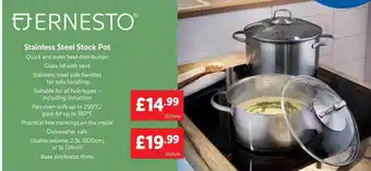 Lidl Ernesto stainless steel stock pot offer