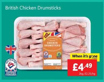 Lidl British chicken drumsticks offer