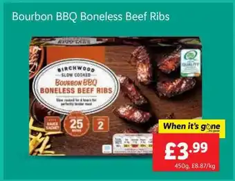 Lidl Bourbon bbq boneless beef ribs offer