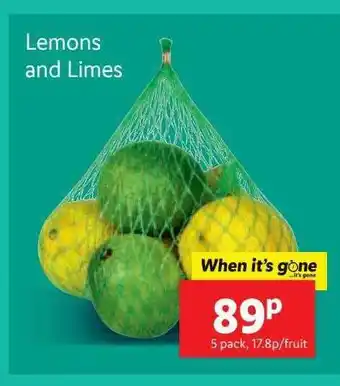 Lidl Lemons and limes offer