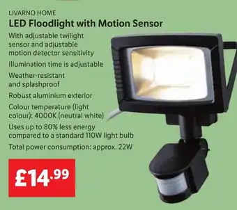 Lidl LED Floodlight with Motion Sensor offer