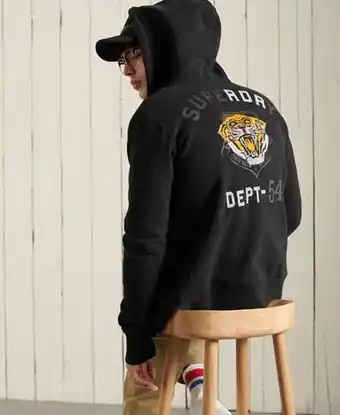Superdry Superdry men's military non branded zip hoodie black offer