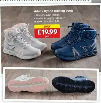 Aldi Adults hybrid walking boots offer
