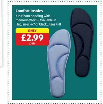 Aldi Comfort insoles offer