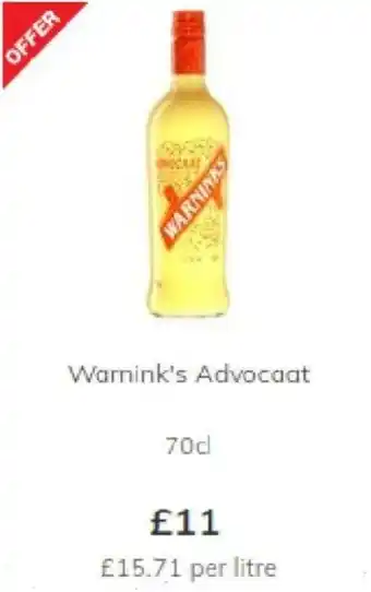 Morrisons Warnink's Advocaat 70cl offer