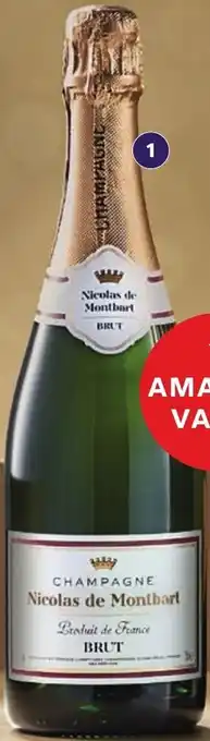 Aldi Nicolas de Montbart Champagne France 75cl offer