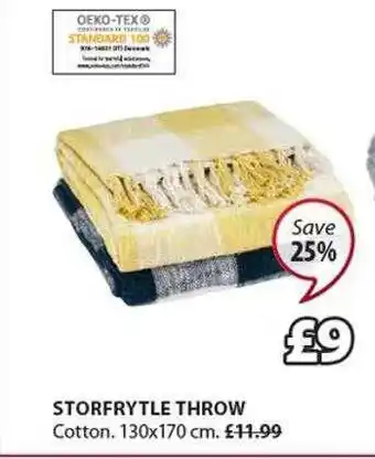 JYSK Storfrytle throw offer