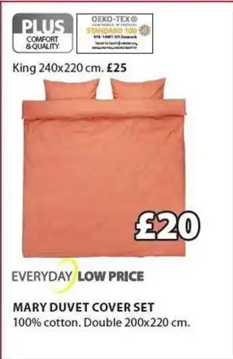 JYSK Everyday low price mary duvet cover set offer