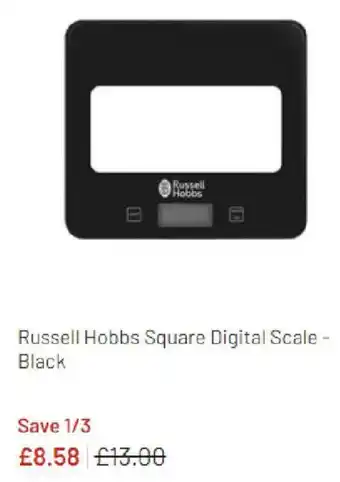 Russell Hobbs square digital scale-black