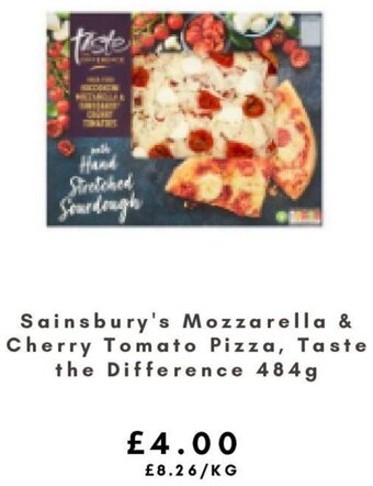 Sainsbury's Sainsbury's Mozzarella & cherry tomato pizza, taste the difference 484g offer