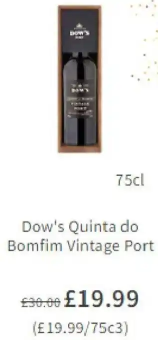 Asda Dow's Quinta do Bomfim vintage port 75cl offer