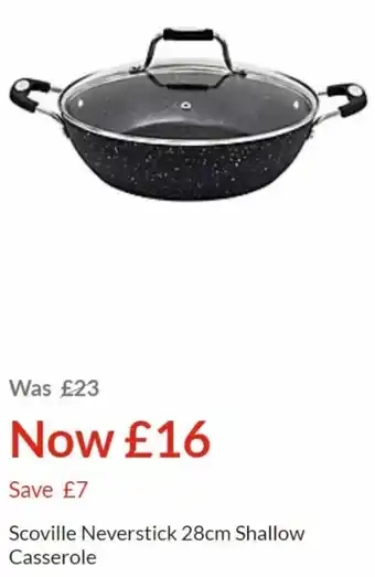 Asda Scoville neverstick 28cm shallow casserole offer